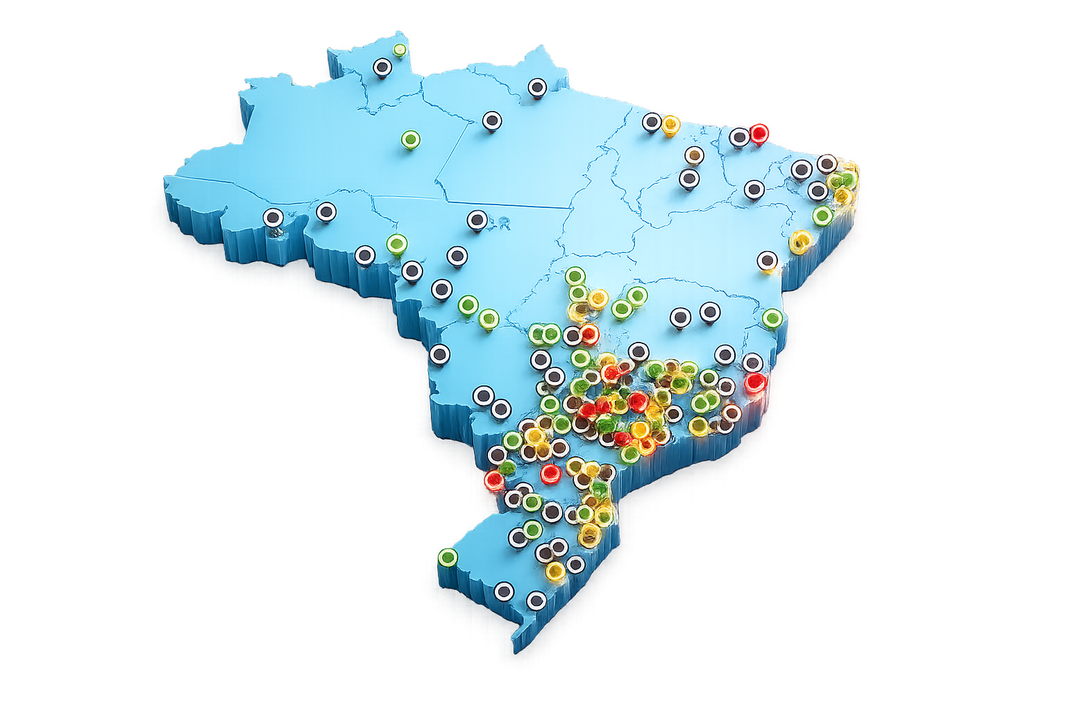 Mapa de Pontos de Presença
